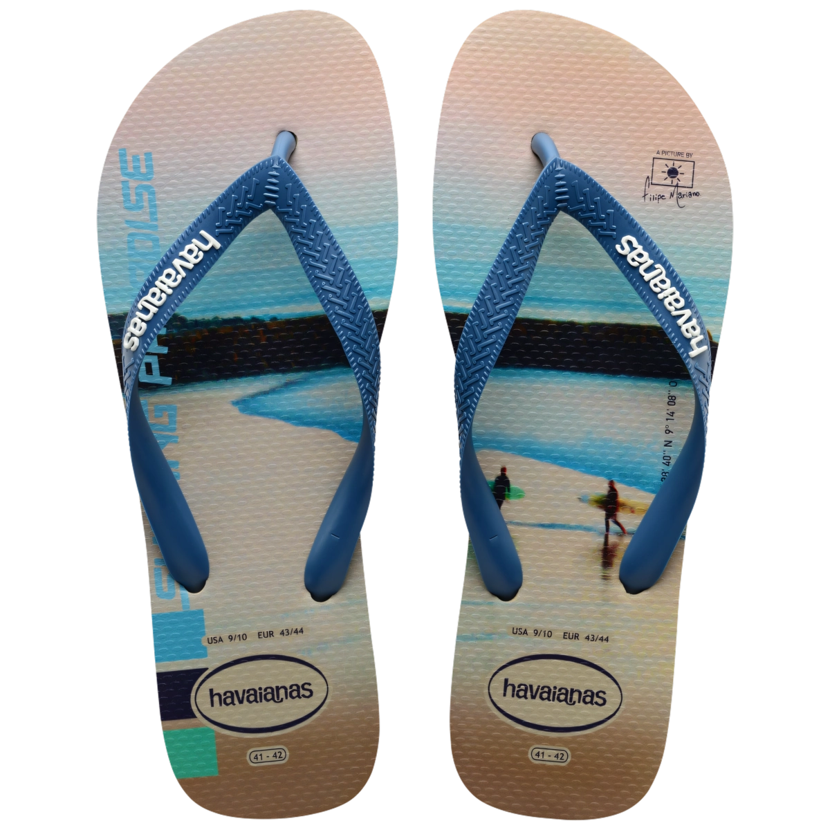 Chinelo Areia/azul Comfy Hype Havaianas N° 47/48 Men