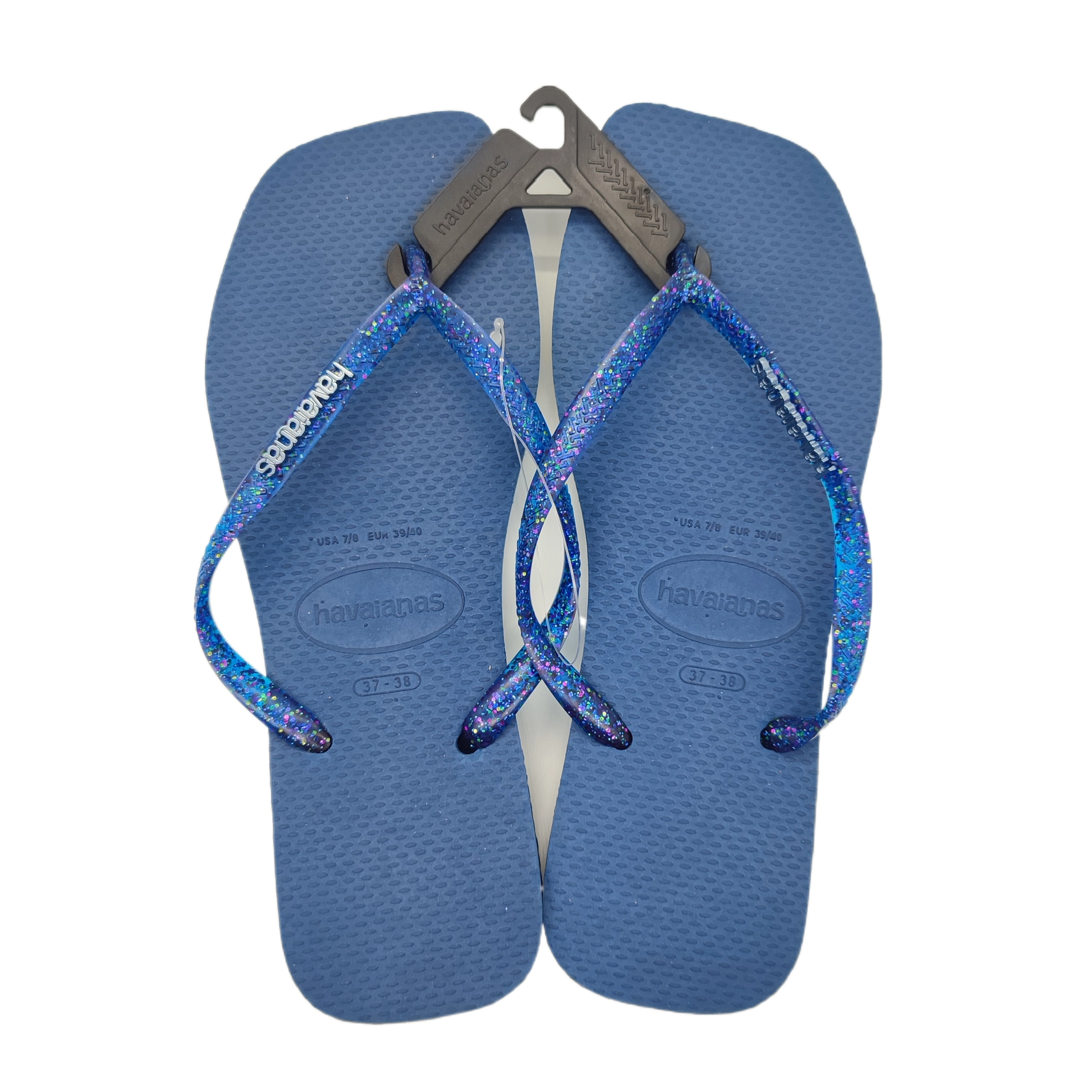 Chinelo Azul Comfy Sl Square Lg Metallic Havaianas Womens N° 37/38