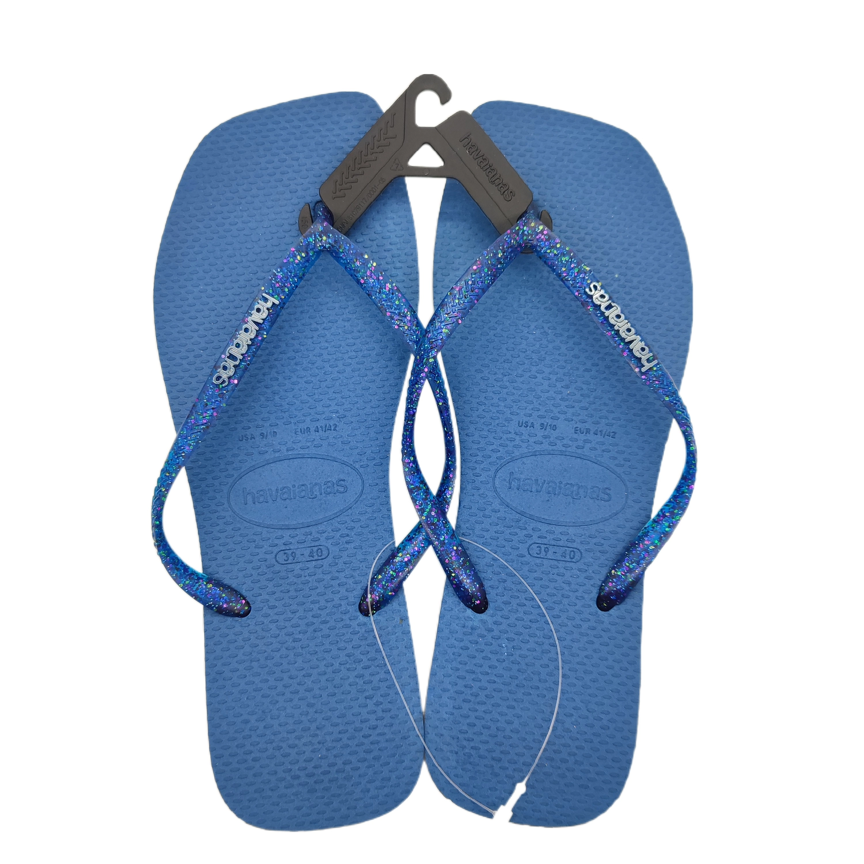 Chinelo Azul Comfy Sl Square Lg Metallic Havaianas Womens N° 39/40