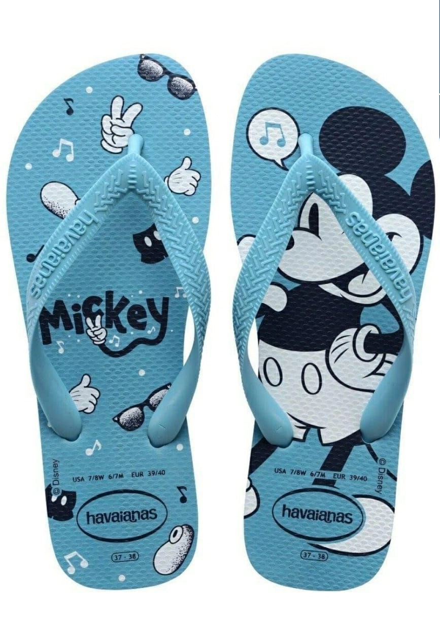 Chinelo Azul Tranquilidade Top Disney Havaianas Adult Licenses N° 23/24