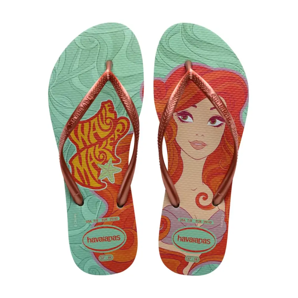 Chinelo Argila Slim Princesas Havaianas Adult Licenses N° 33/34