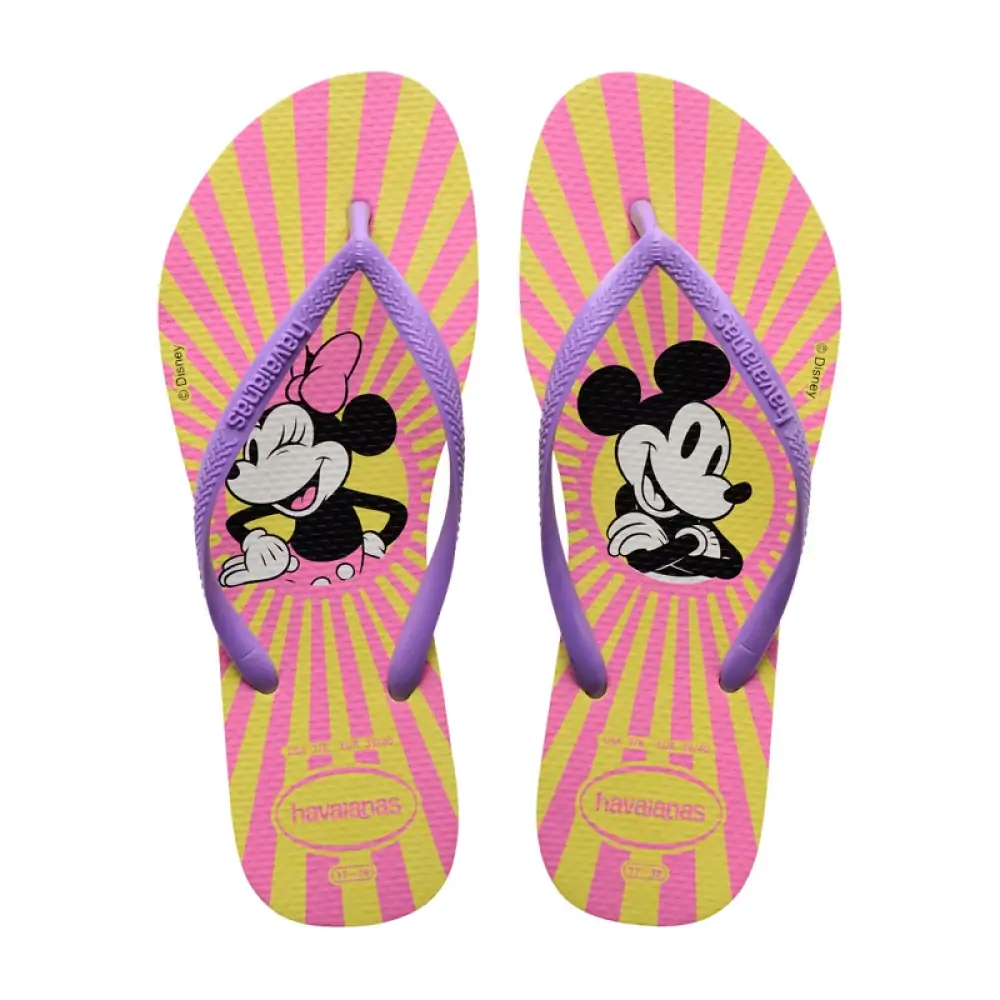 Chinelo Amarelo Pixel Slim Disney Havaianas Adult Licenses N° 29/30