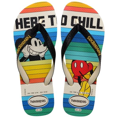 Chinelo Bege Palha/preto Disney Stylish Havaianas Adult Licenses N° 39/40