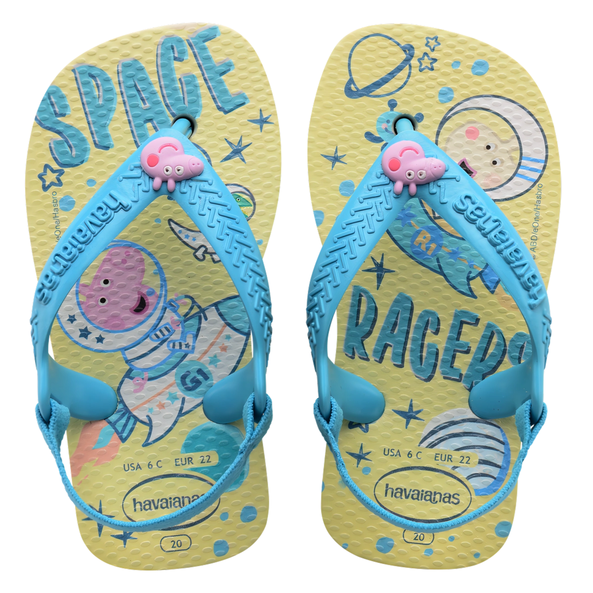 Chinelo Bege Palha New Baby Peppa Pig Havaianas Kids E Baby N° 23/24