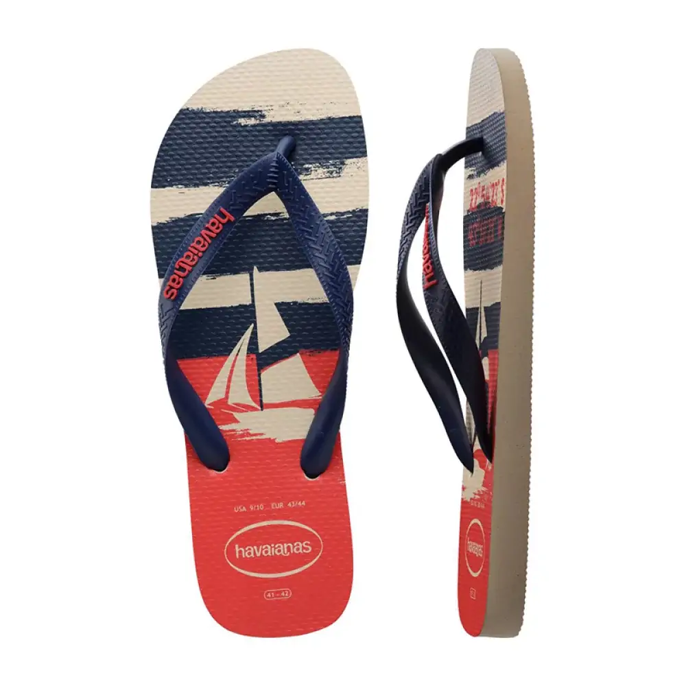 Chinelo Havaianas Top Nautical Bege N41/42