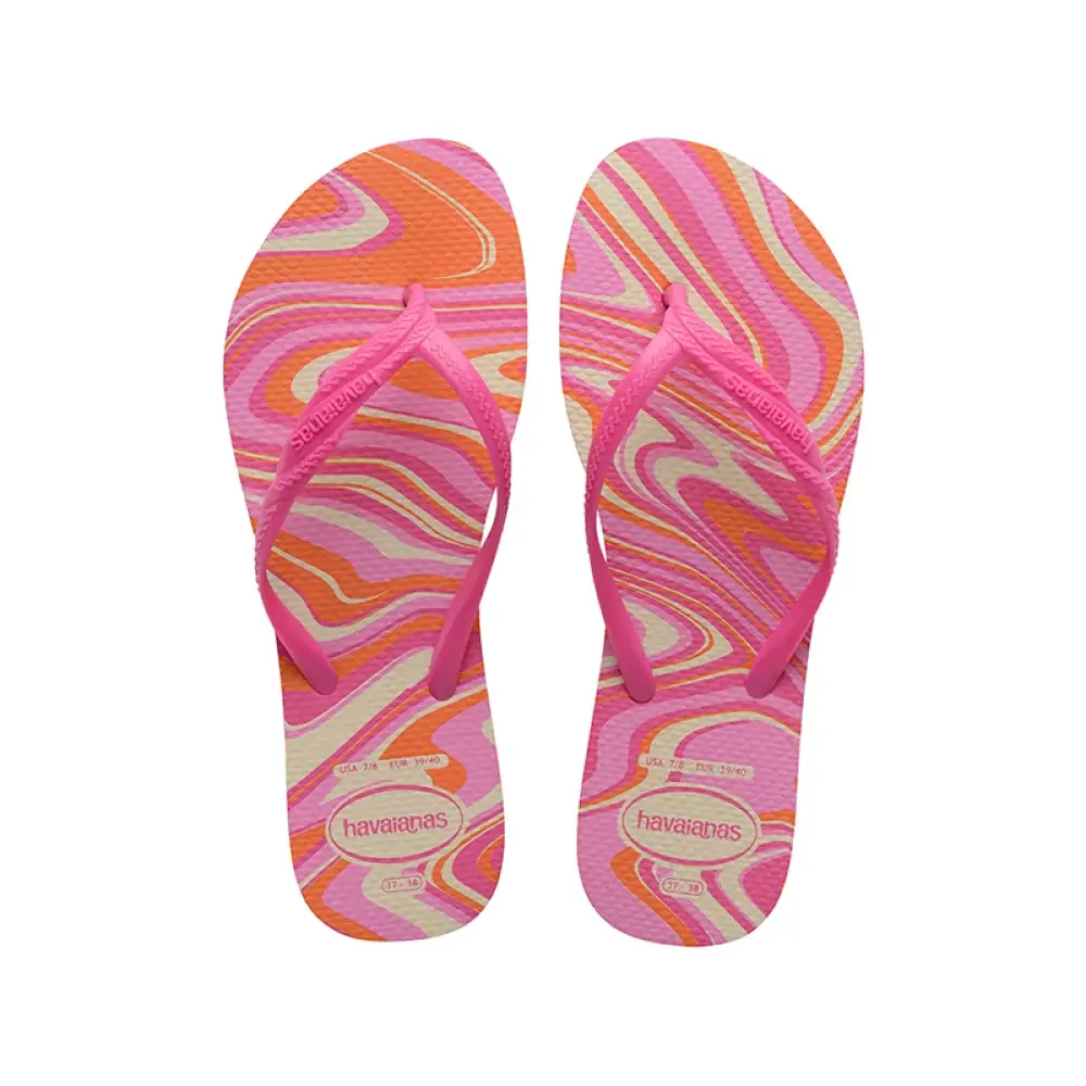 Chinelo Bege/rosa Fantasia Style Havaianas N° 37/38