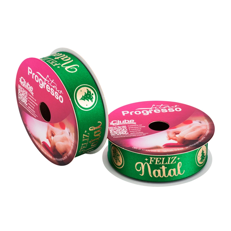 Fita Cetim 22mmx10m Frase Feliz Natal Vd Cor939 Ecf005h Progresso