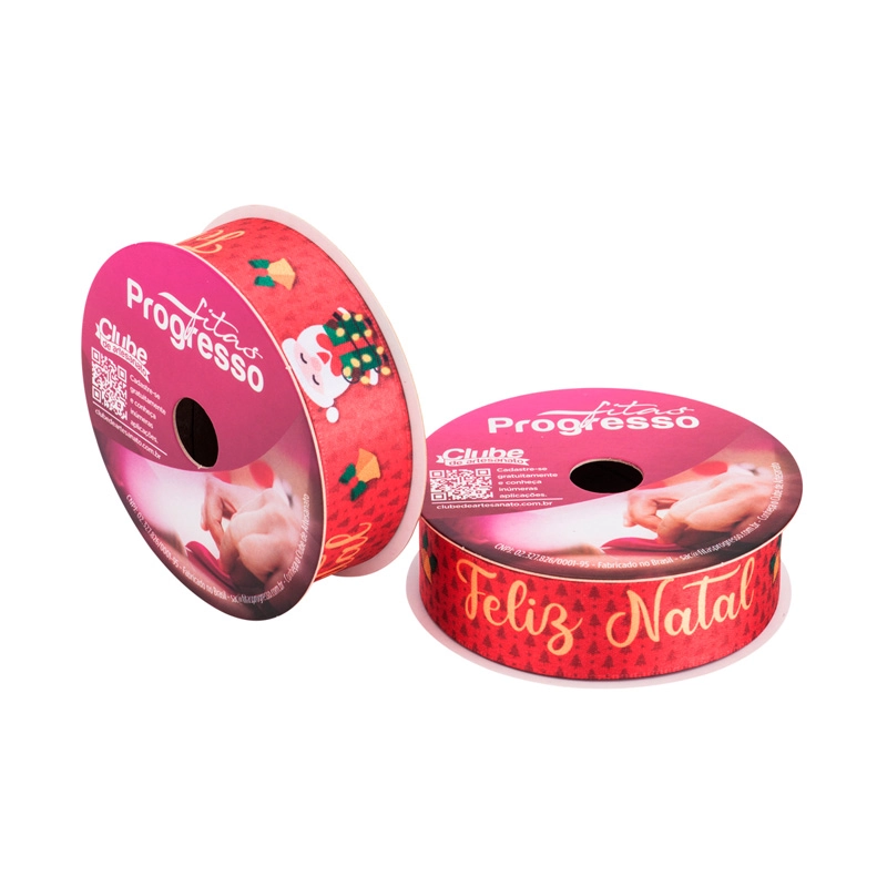 Fita Cetim 22mmx10m Frase Feliz Natal Cor165 Ecf005tr Progresso