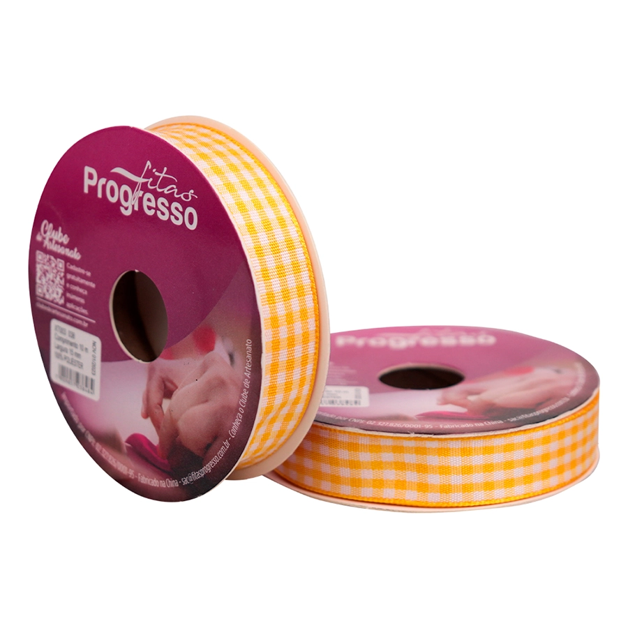 Fita Tecido Xadrez 15mmx10m Xt003 038 Amr Ouro Progresso
