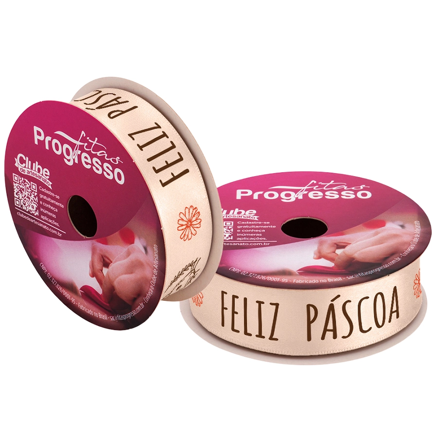 Fita Cetim 22mmx10m Feliz Pascoa Cor350 Ecf005d Progresso