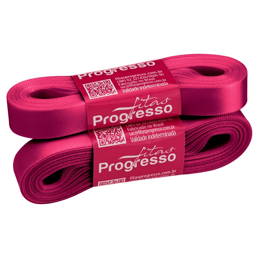 Fita Cetim Simples 15mmx10m Rosa Amaranto Progresso