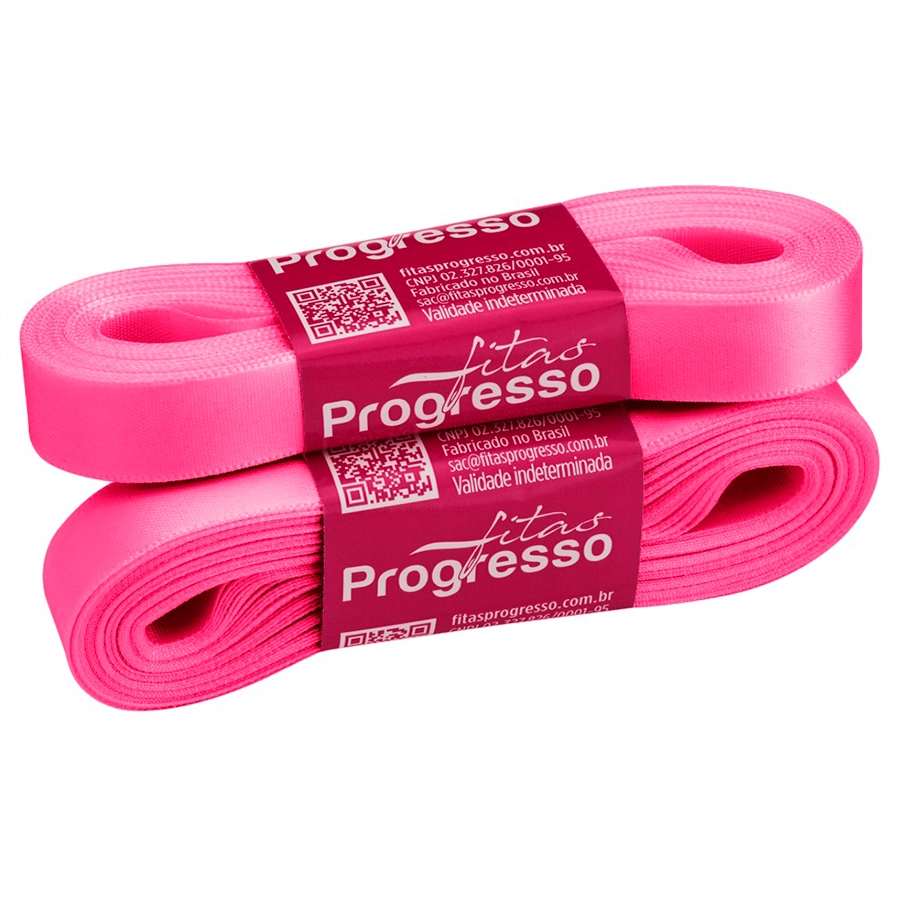 Fita Cetim Simples 15mmx10m Rosa Hibisco Progresso