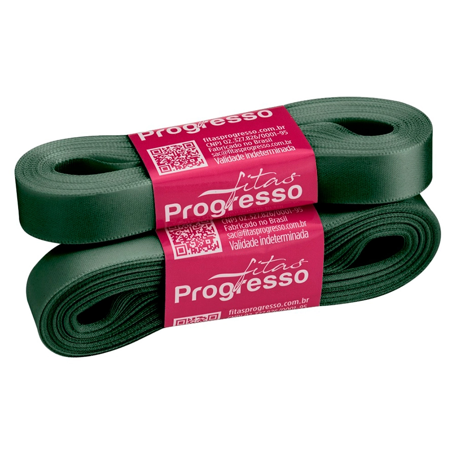 Fita Cetim Simples 15mmx10m Verde Oliva Progresso
