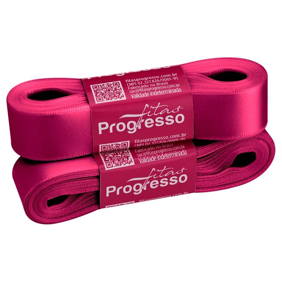 Fita Cetim Simples 22mmx10m Rosa Amaranto Progresso