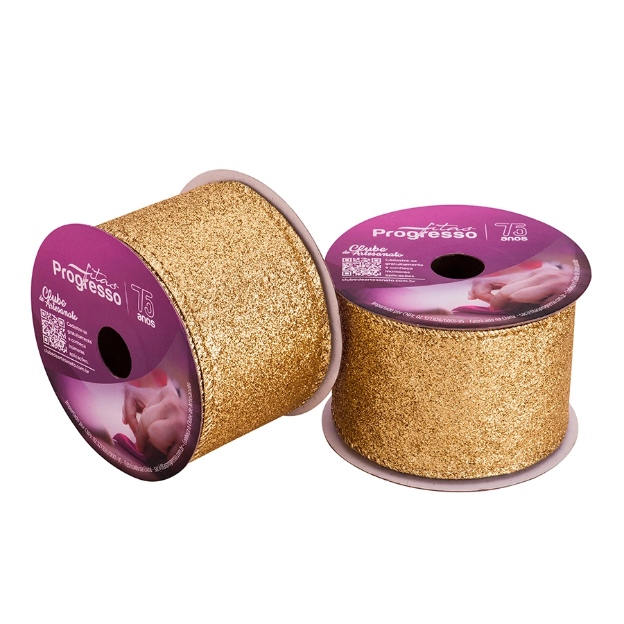 Fita Aramada Metal Dour C.glitter 63mmx10m Mc028 063 Cor203 Progresso