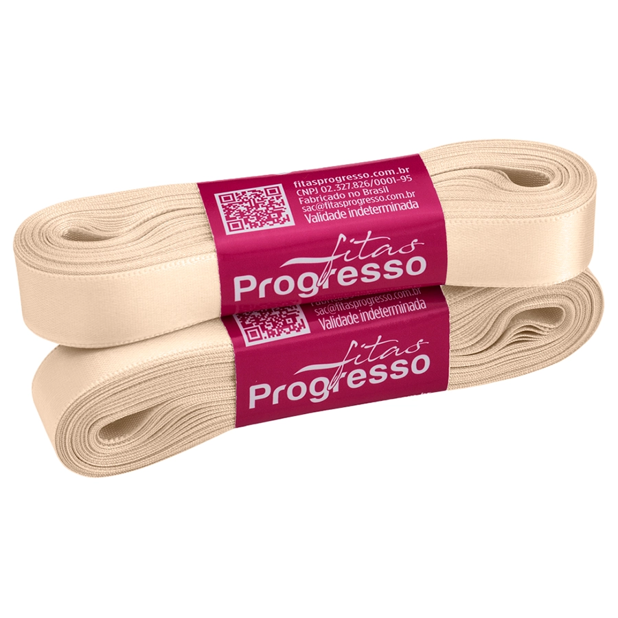 Fita Cetim Simples Cf003 15mm Cor 2083 Areia Peca 10m Progresso