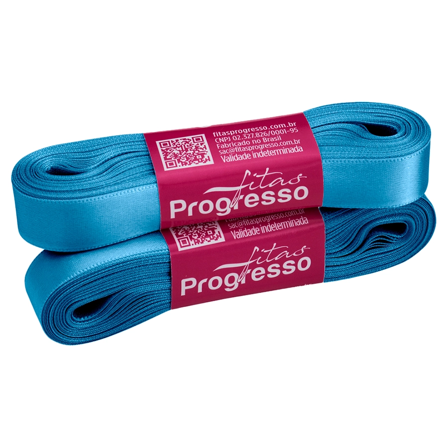 Fita Cetim Simples Cf003 15mm Cor 2085 Az Céu Peca 10m Progresso