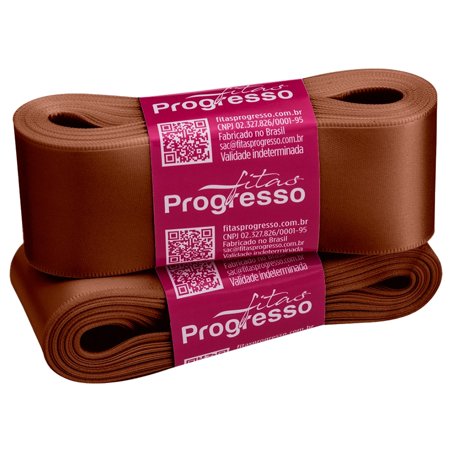 Fita Cetim Simples Cf009 38mm Cor 1370 Cacau Peca 10m Progresso