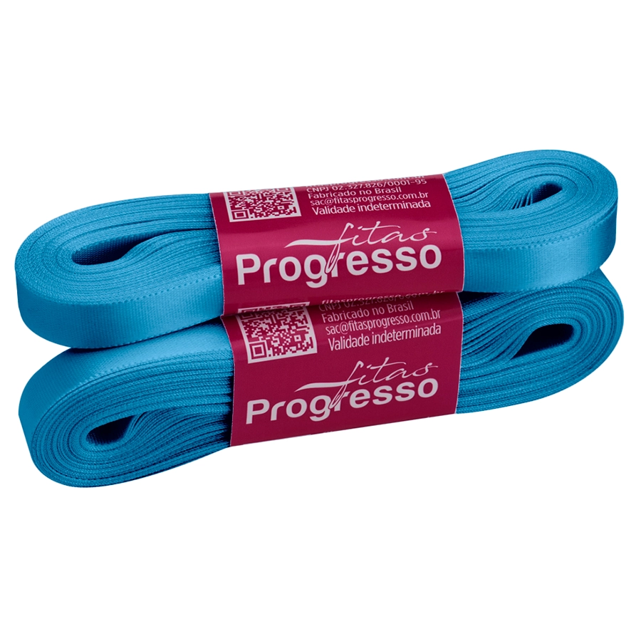 Fita Cetim Simples Cf002 10mm Cor 2085 Az Céu 10m Progresso