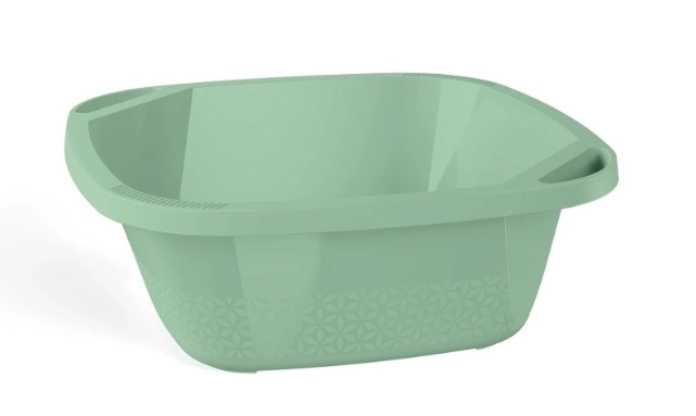 6 Bacias 8,5l De Plastico Verde Menta