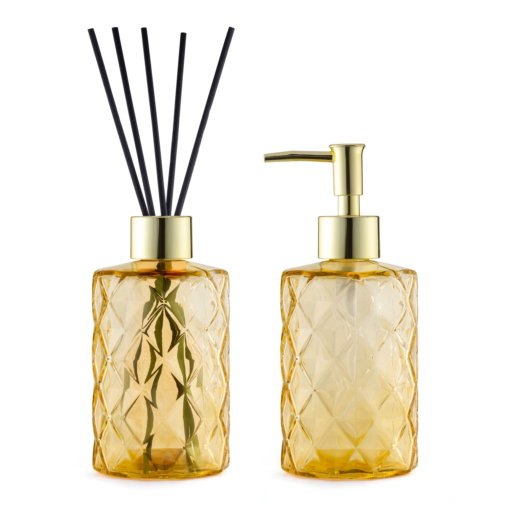 Saboneteira E Difusor Vidro Uz Ambar 330ml