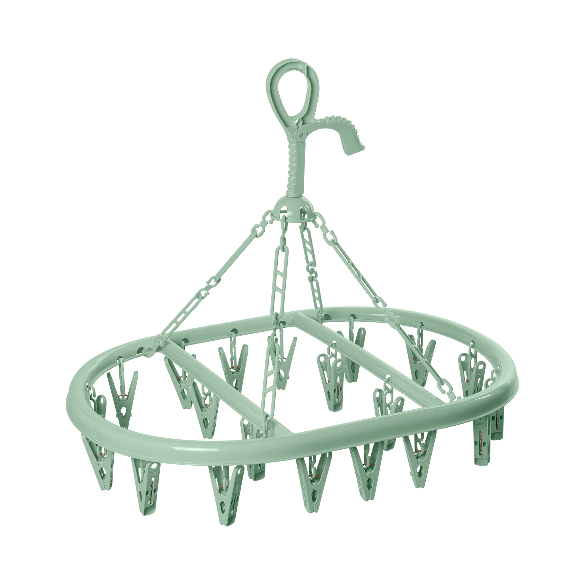 Varal Oval 20 Prendedor Verde Menta Uz7091 Vem Uz Plastic