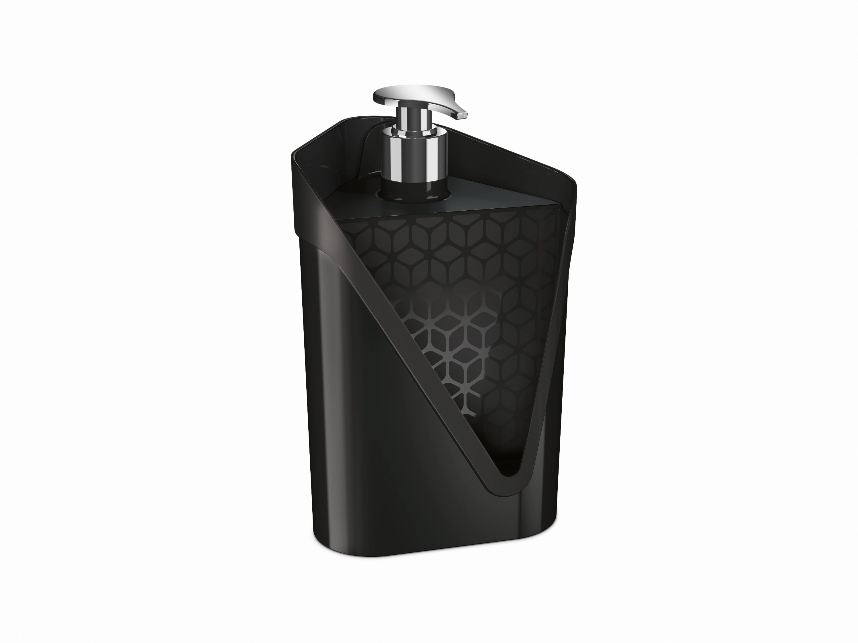 12 Dispenser Click Preto Solido De Plastico