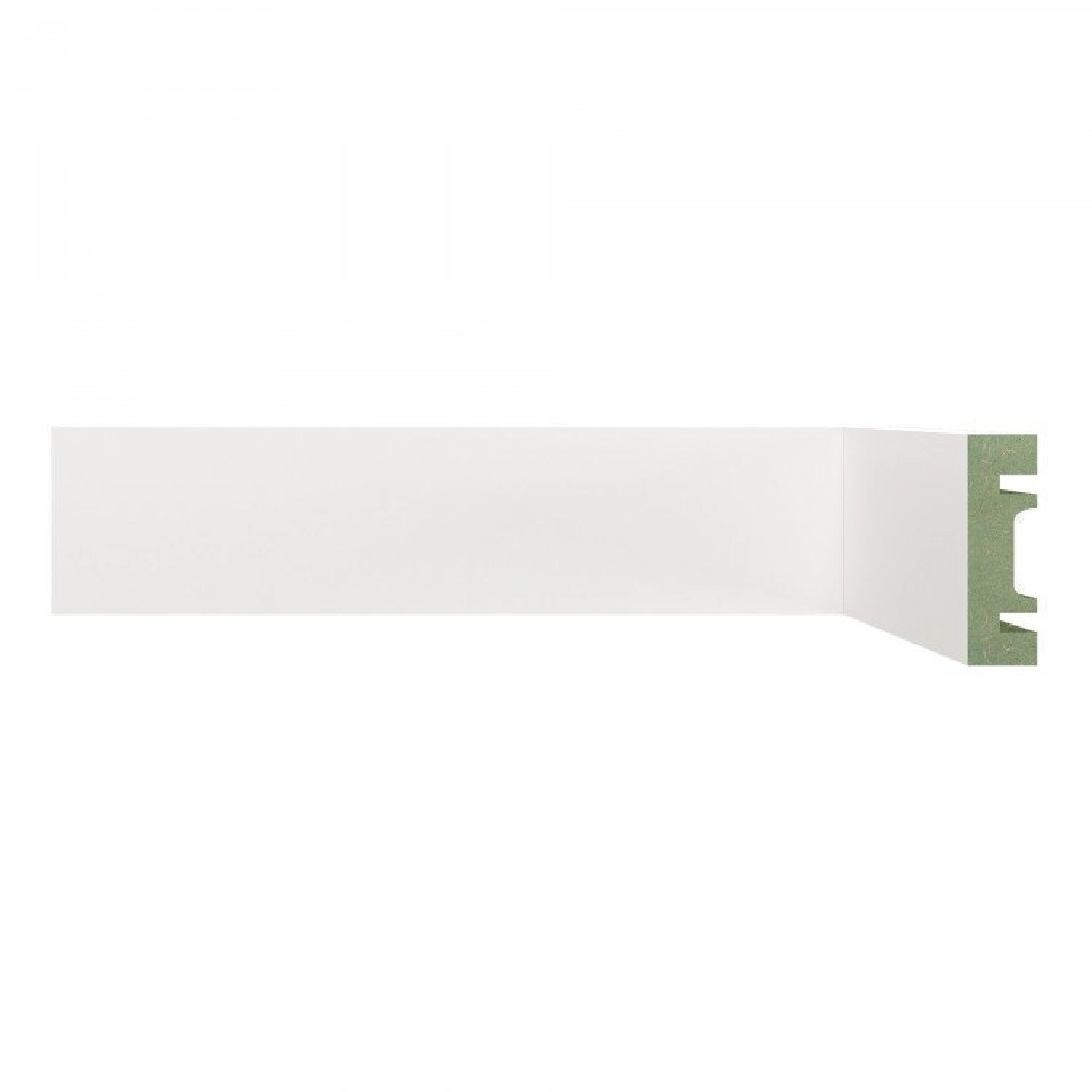 Kit Rodapé De Mdf 30 Barras Lisas De 5cmx2,40m Rende 72m  Branco Liso