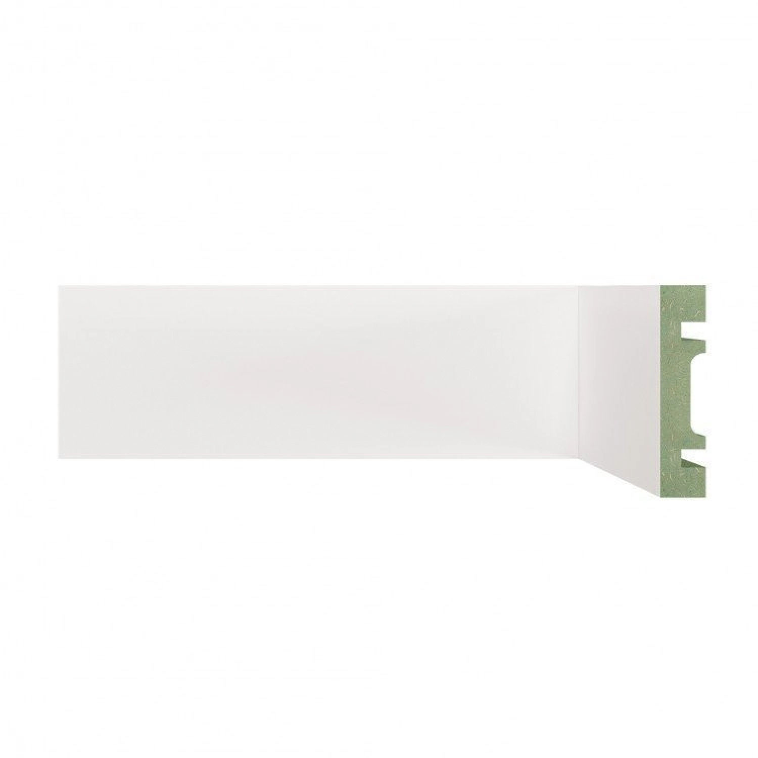 Kit Rodapé De Mdf 10 Barras Lisas De 7cm X 2,40m Rende 24 Metros Moldufama Branco Liso