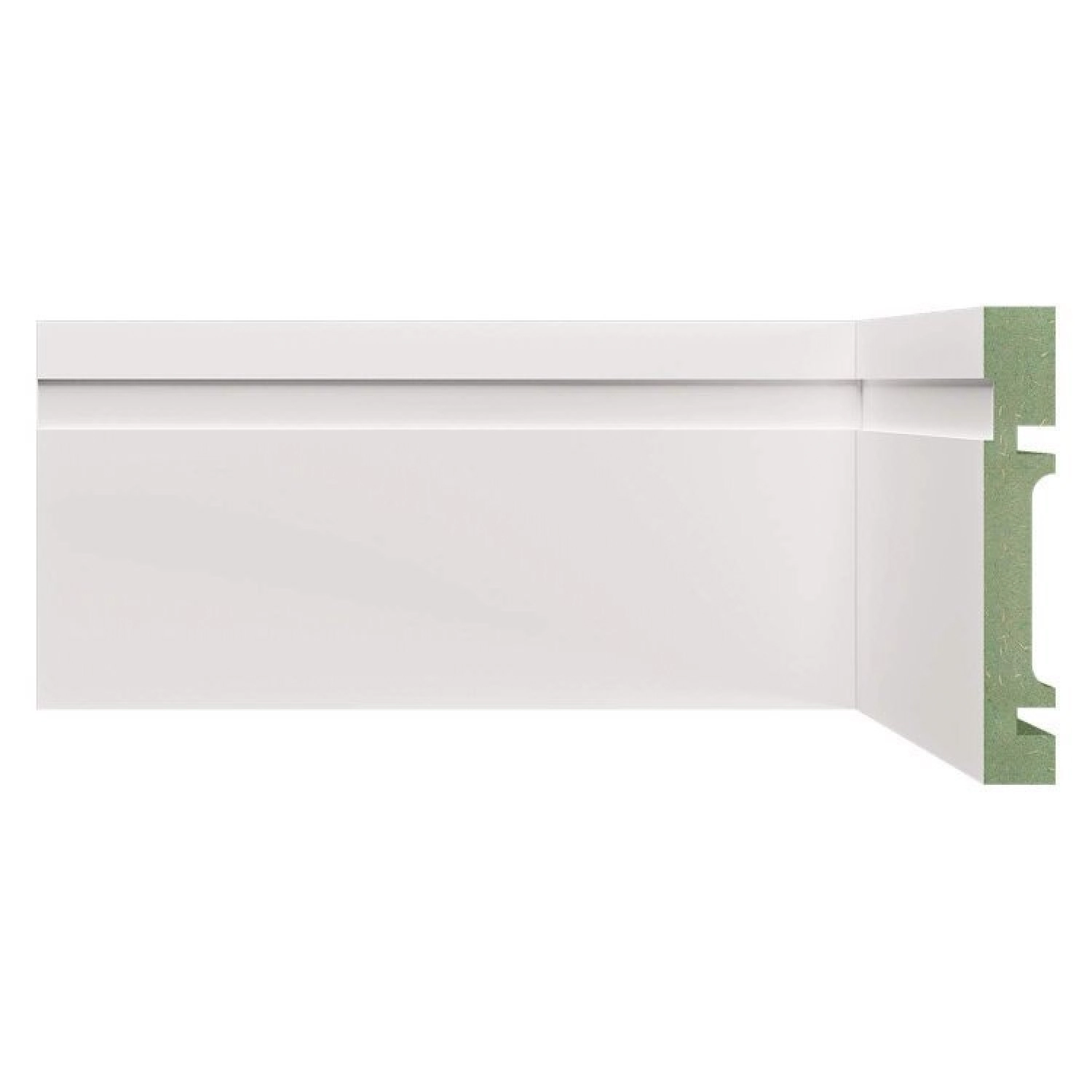 Kit Rodapé De Mdf 10 Barras Frisadas De 10cm X 2,40m Rende 24 Metros Moldufama Branco Frisado