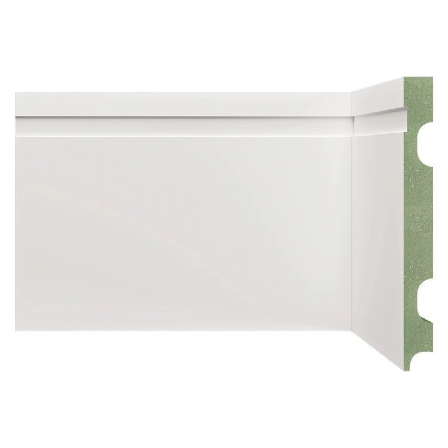 Kit Rodapé De Mdf 10 Barras Frisadas De 15cmx2,40m Rende 24m Branco Frisado