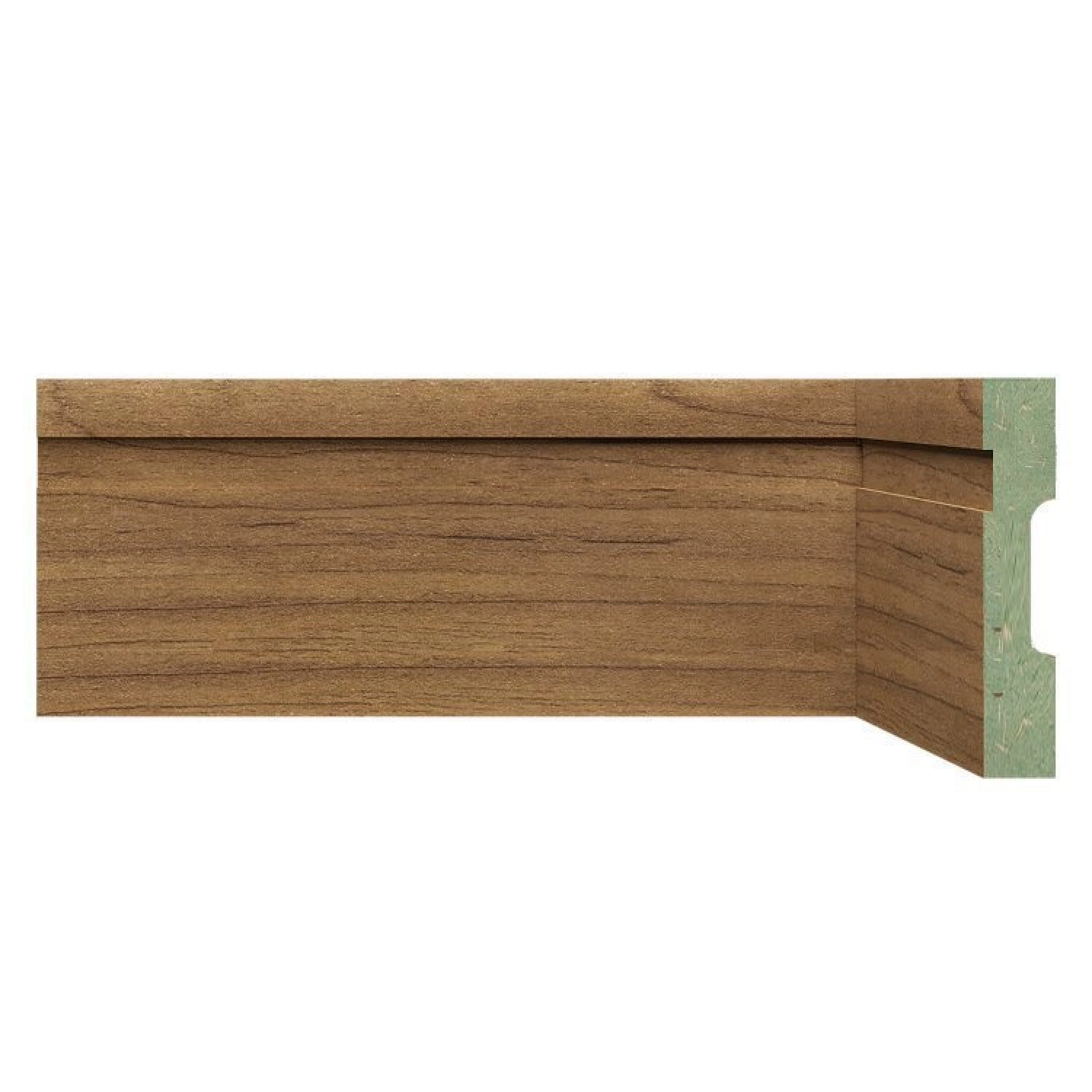 Kit Rodapé De Mdf 10 Barras Frisadas De 10cmx2,40m Rende 24 Metros Imbuia