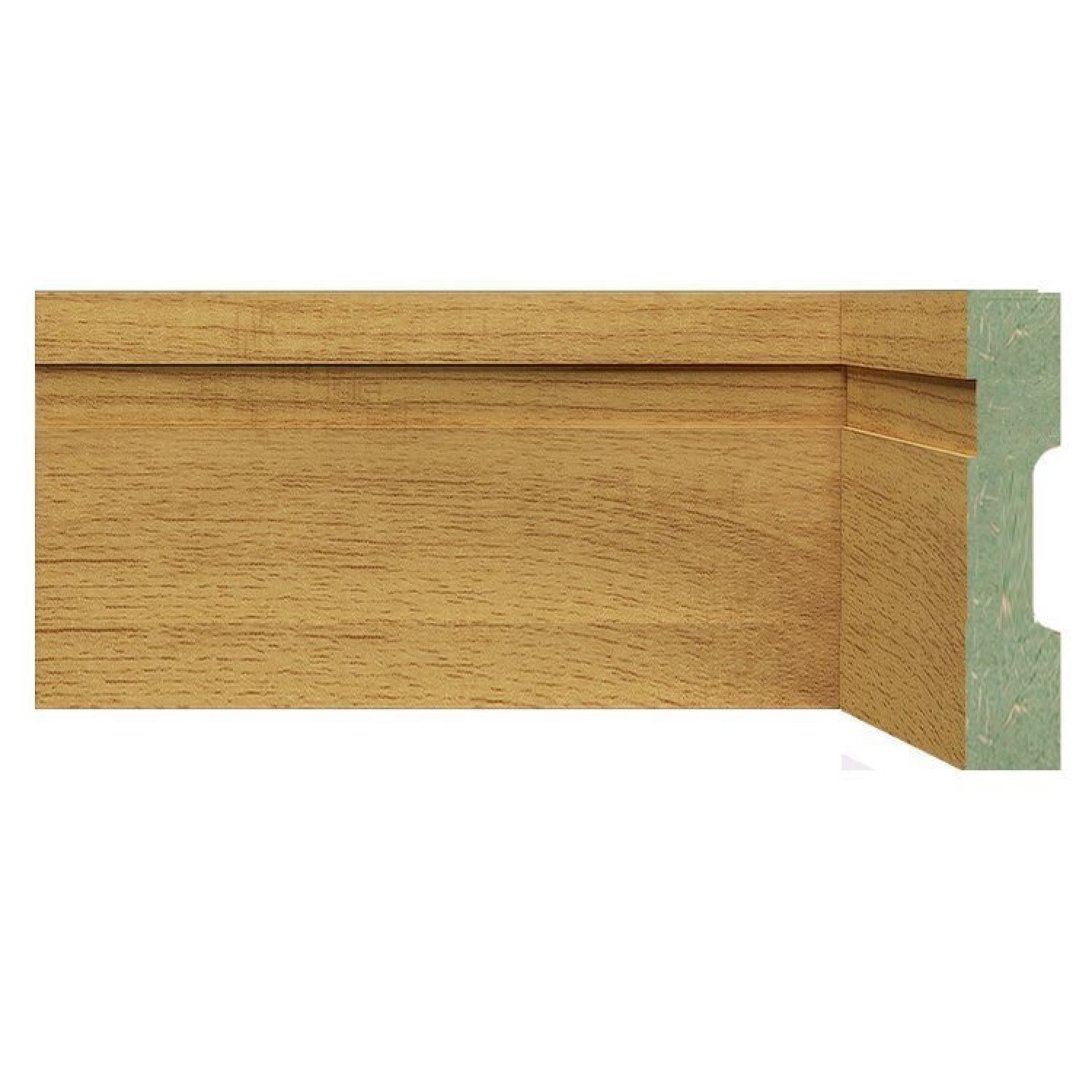 Kit Rodapé De Mdf 20 Barras Frisadas De 10cmx2,40m Rende 48 Metros Carvalho Prime