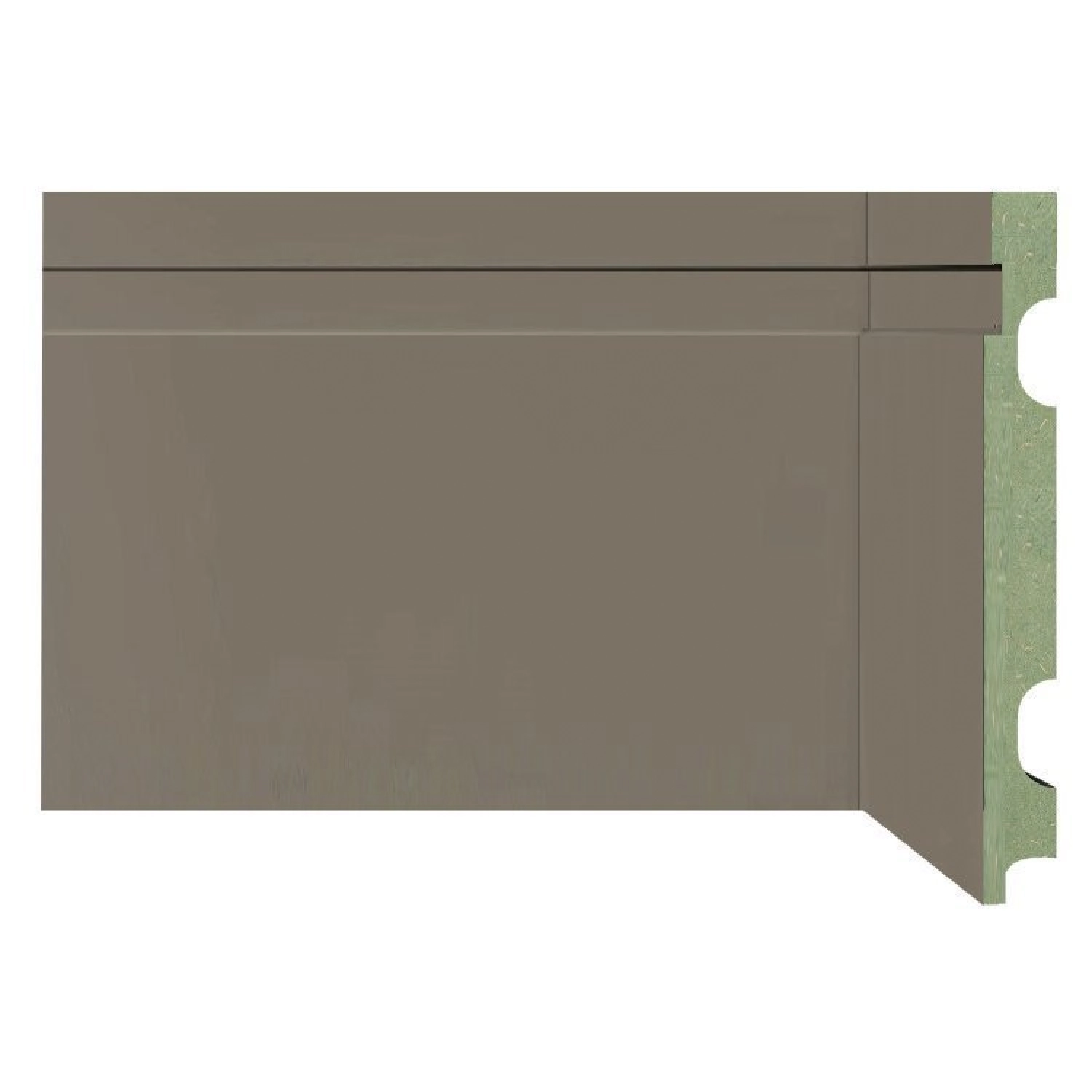 Kit Rodapé De Mdf 40 Barras Frisadas De 15cmx2,40m Rende 96 Metros   Cinza