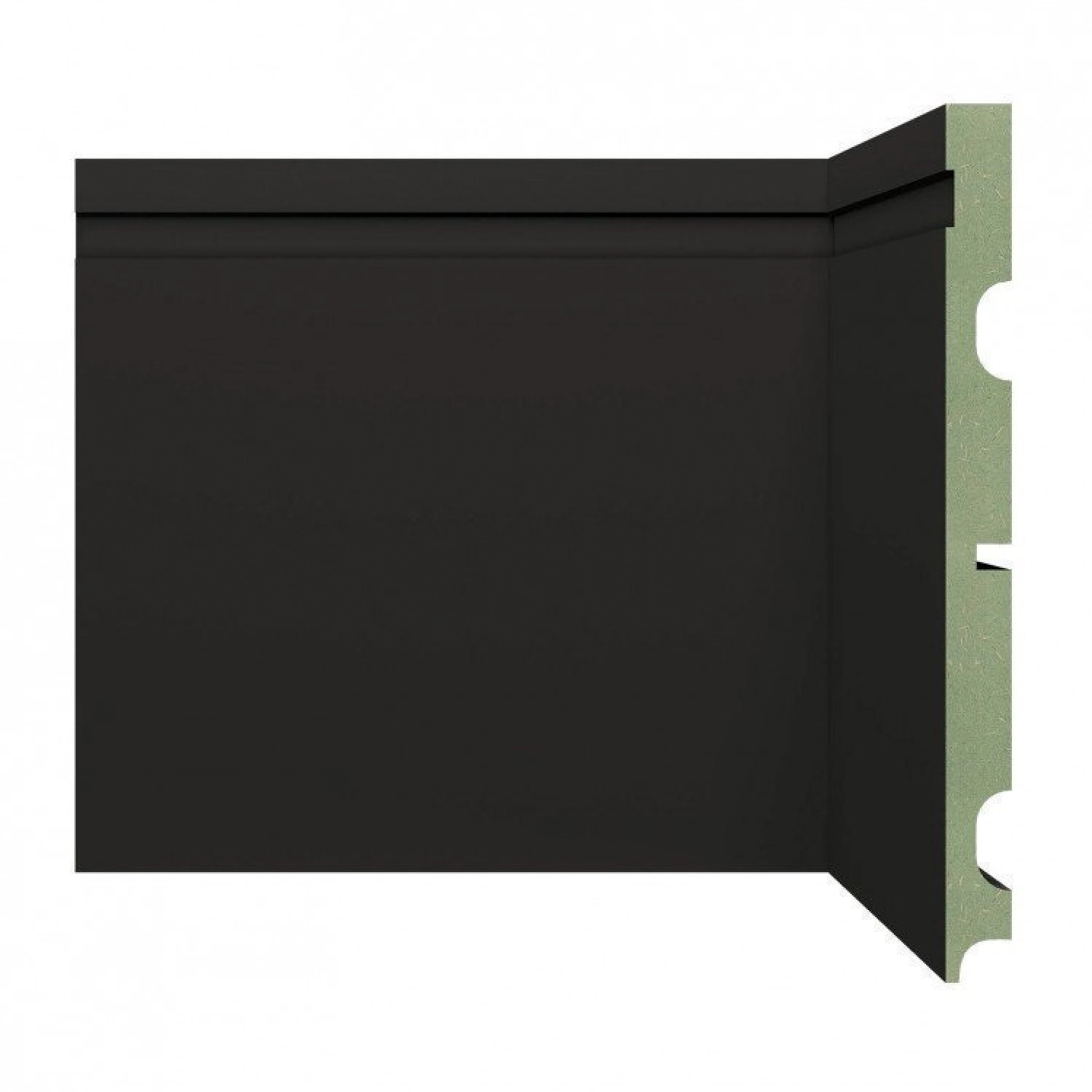 Kit Rodapé De Mdf 10 Barras Frisadas 20cmx2,40m Rende 24 Metros Preto Frisado