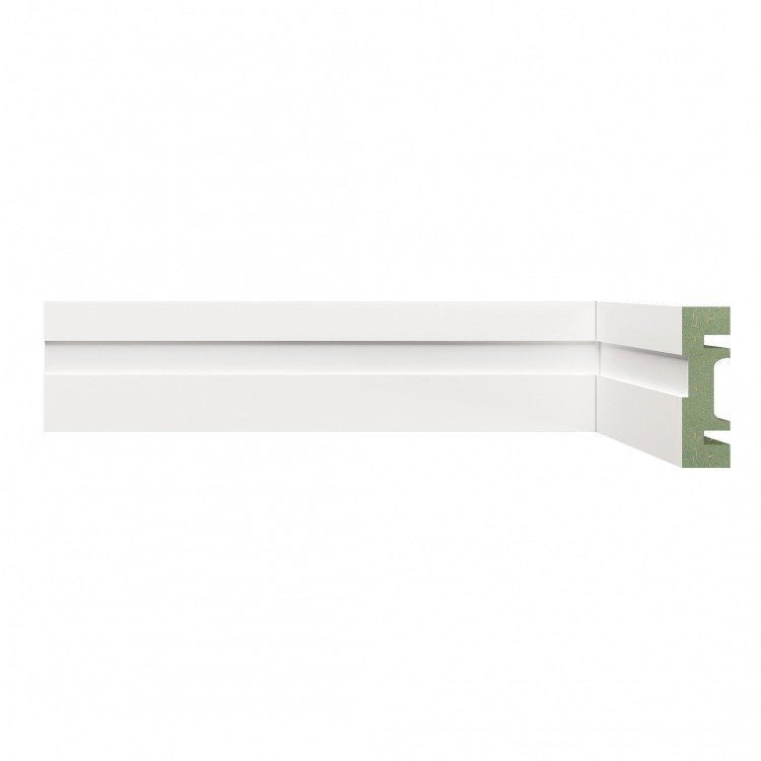 Kit Rodapé De Mdf 10 Barras Frisadas De 5cm X 2,40m Rende 24 Metros Moldufama Branco Frisado