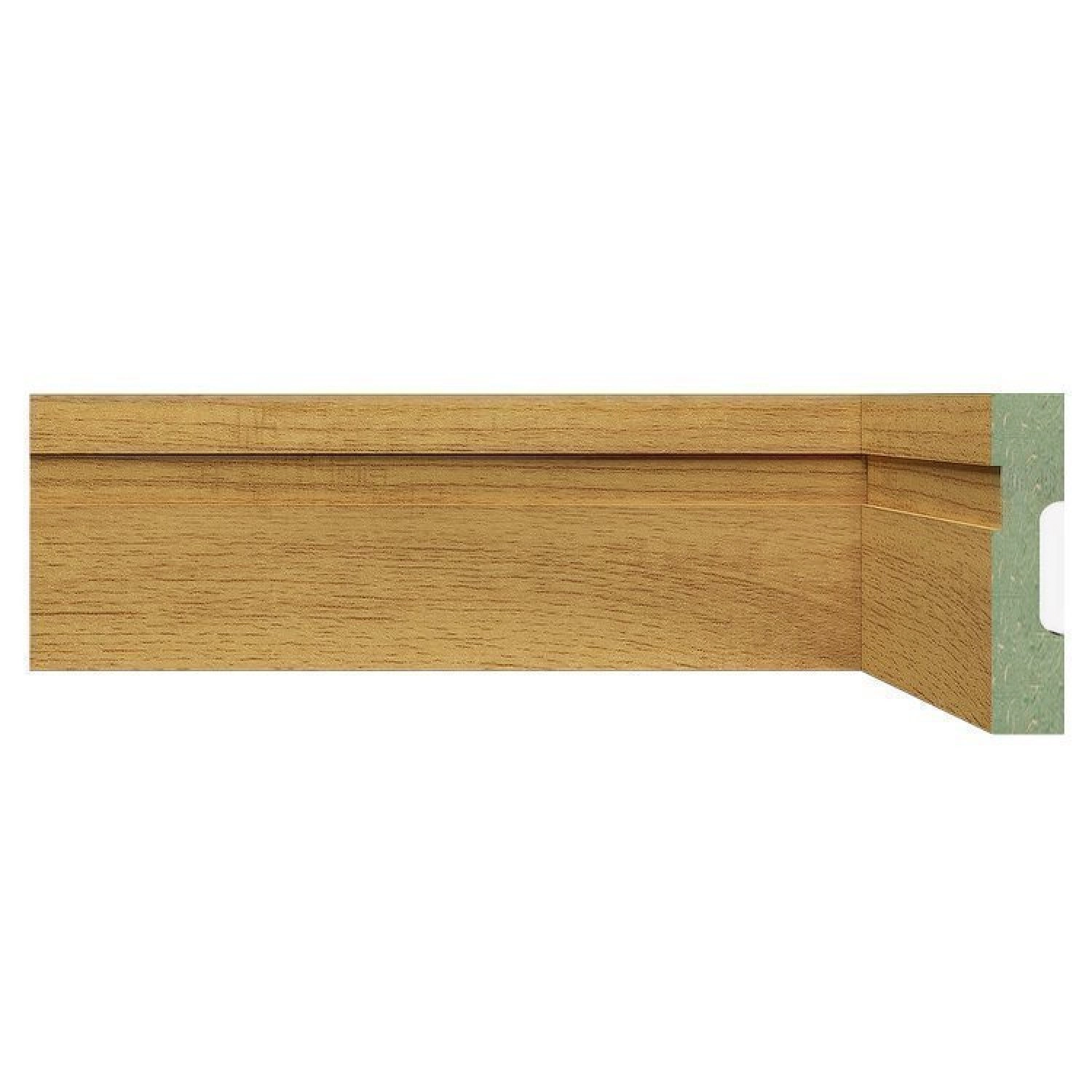 Kit Rodapé De Mdf 20 Barras Frisadas De 7cmx2,40m Rende 48 Metros Carvalho Prime Frisado