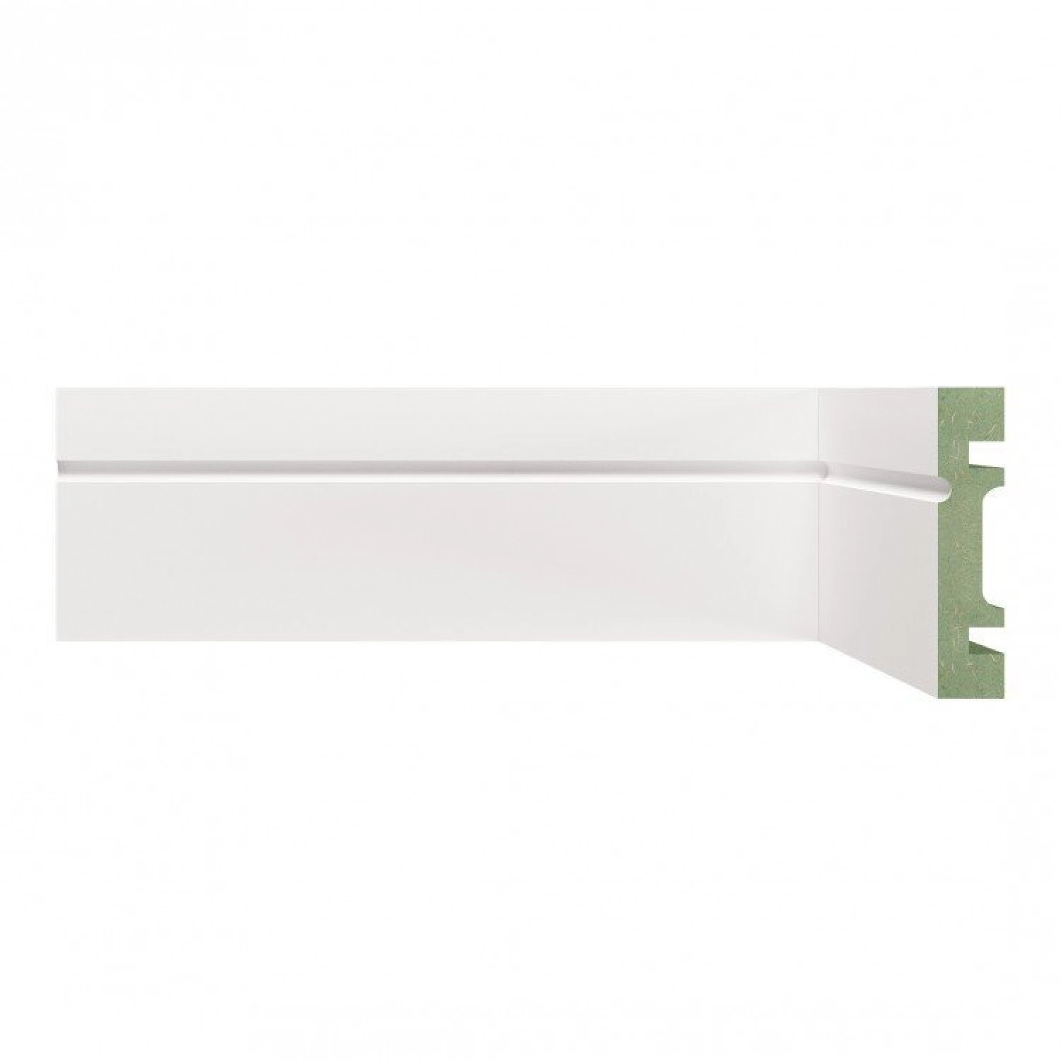 Kit Rodapé De Mdf 10 Barras Frisadas De 7cmx2,40m Rende 24m Branco Frisado