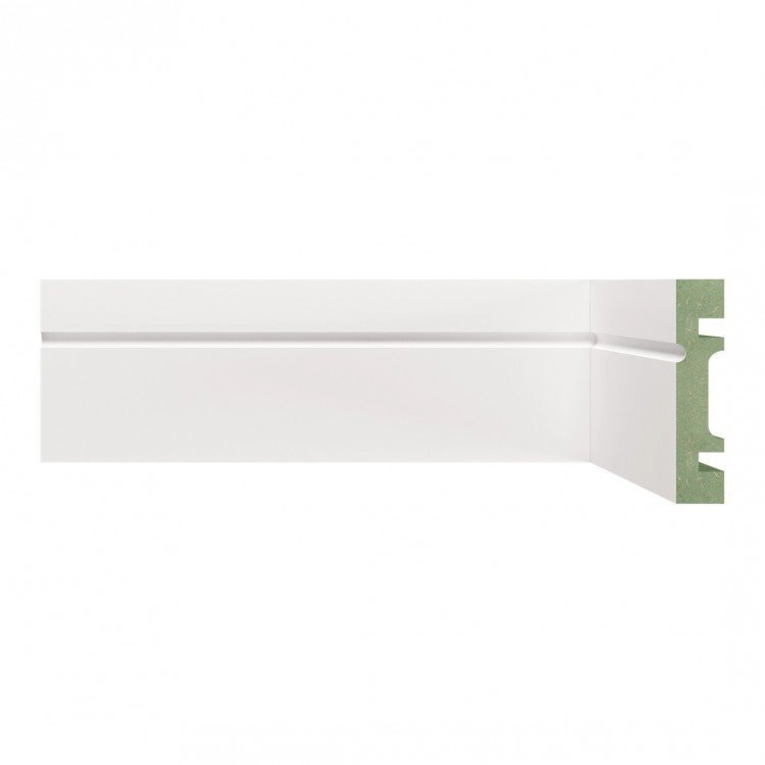 Kit Rodapé De Mdf 20 Barras Frisadas De 7cmx2,40m Rende 48 Metros Branco Frisado