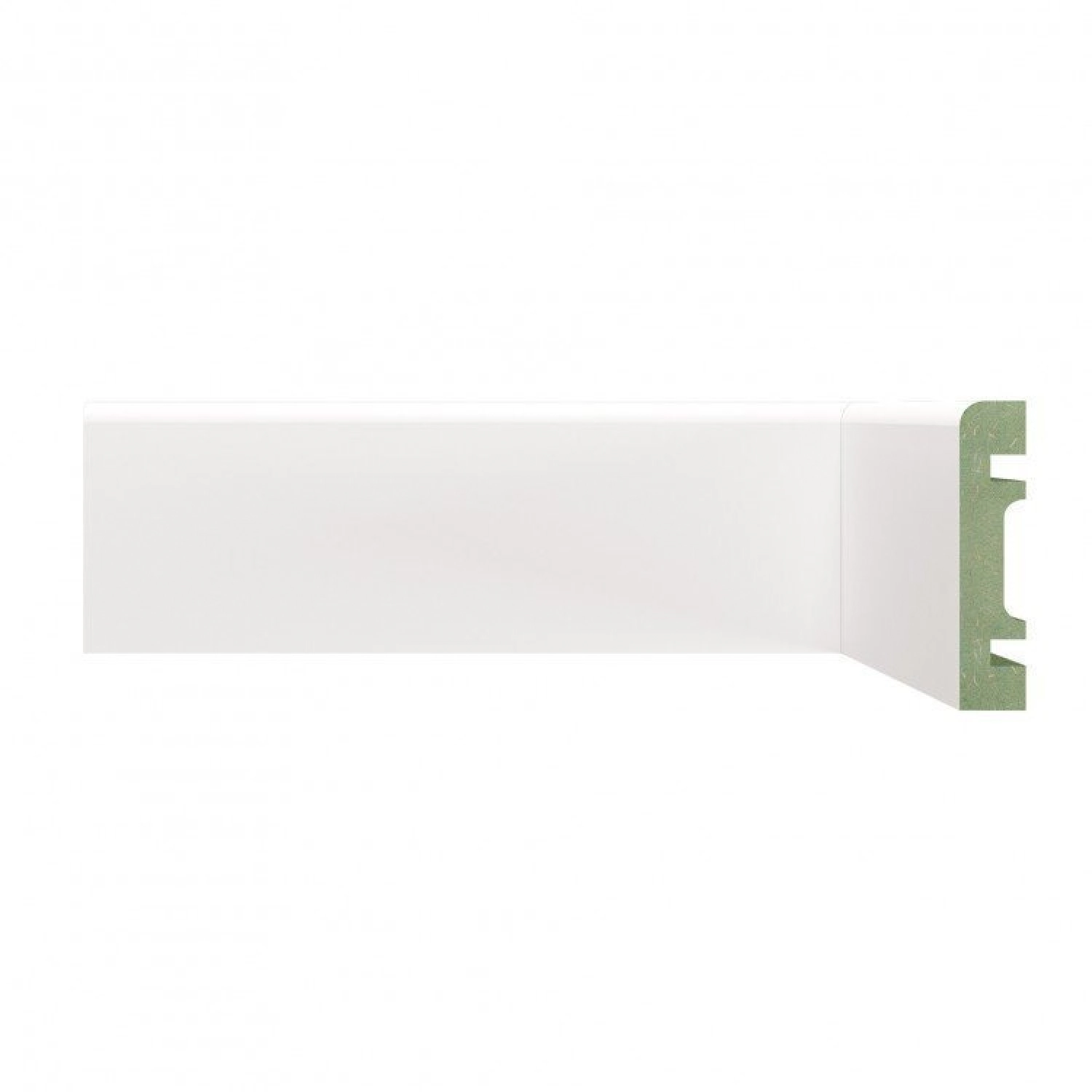 Kit Rodapé De Mdf 10 Barras Lisas De 7cmx2,40m Rende 24 Metros Branco Liso