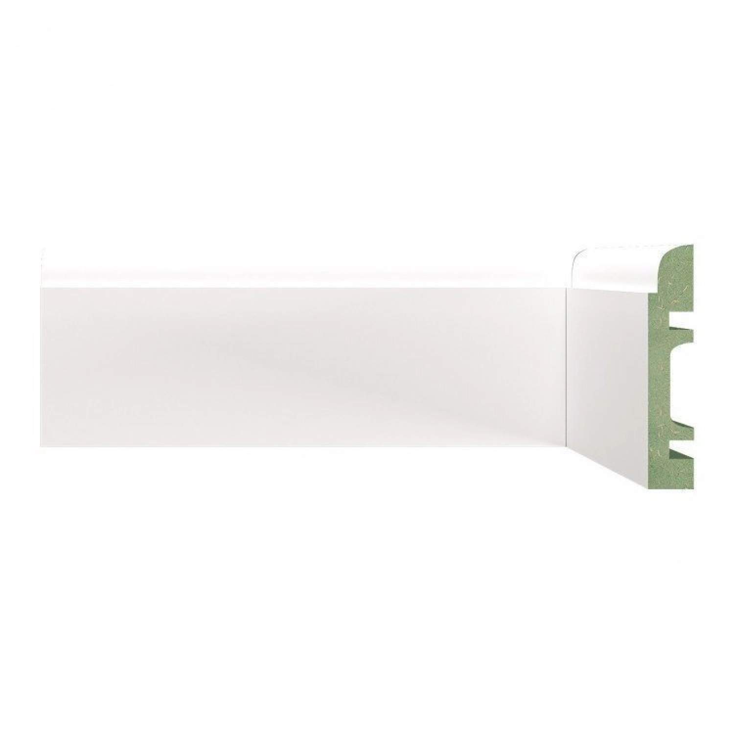 Kit Rodapé De Mdf 30 Barras Lisas De 8cmx2,40m Rende 72 Metros   Branco Liso