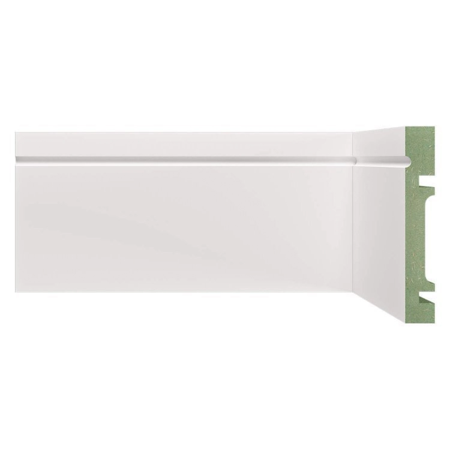 Kit Rodapé De Mdf 20 Barras Frisadas De 10cmx2,40m Rende 48 Metros Branco