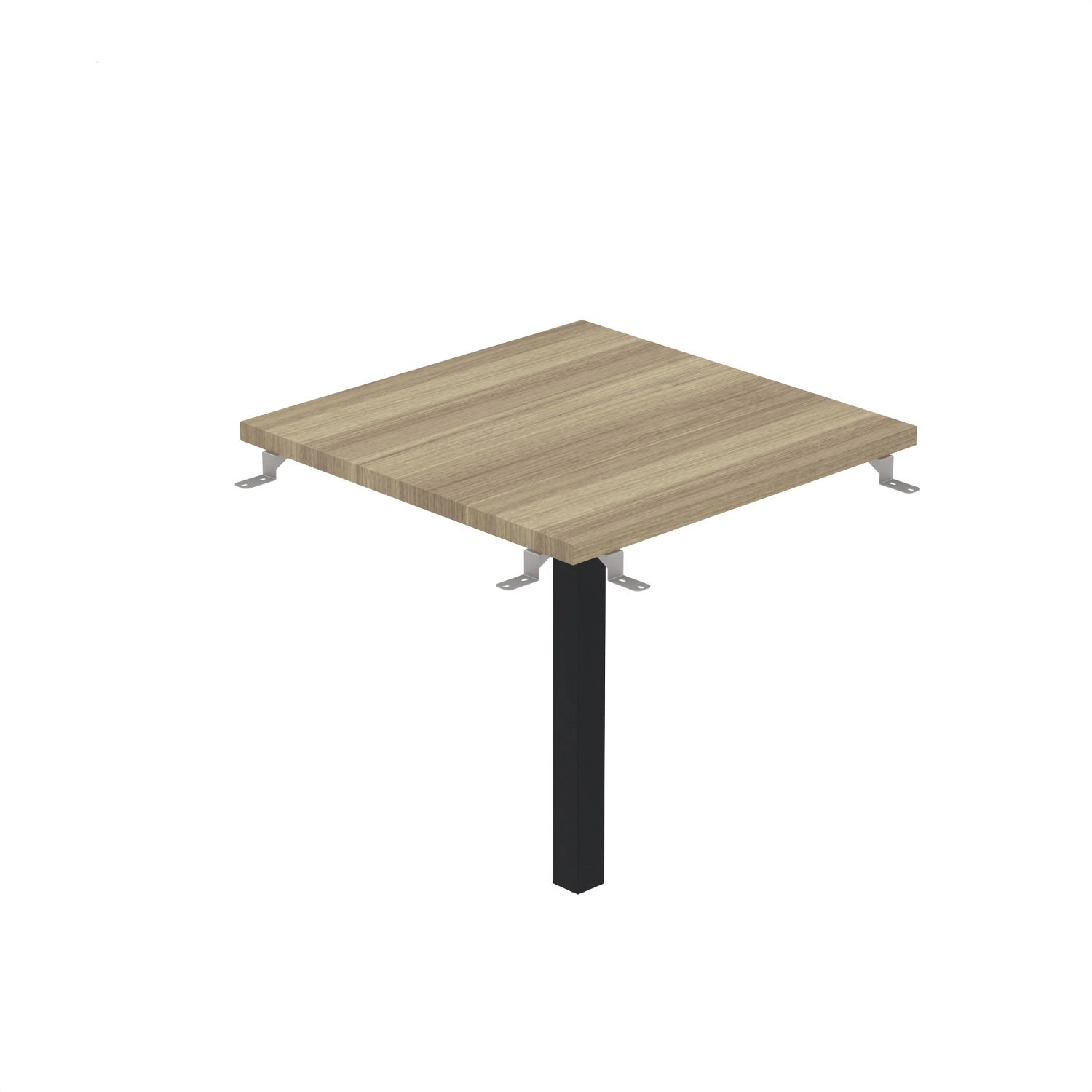 Conexão Quadrada 60x60x2,5cm Cqp25 Noce Naturalle/preto
