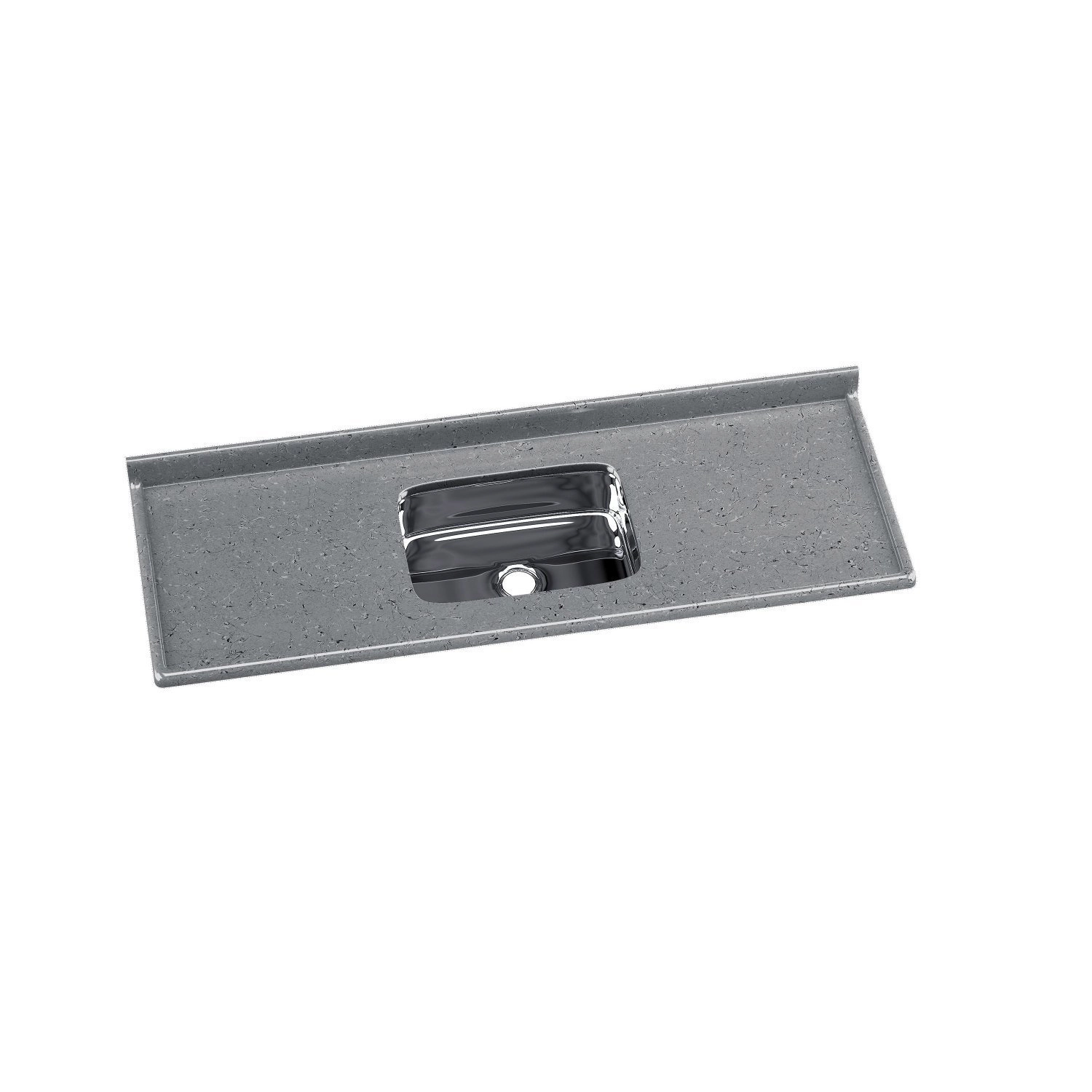 Pia De Cozinha Em Mármore Sintético Com Cuba Em Aço Inox 150cmx55cm Aj Rorato