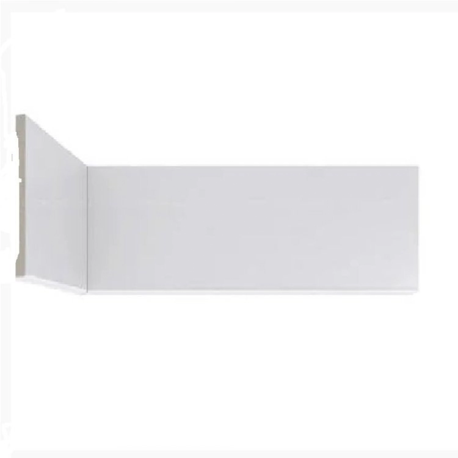 Kit 11,25m Linear Rodapé De Poliestireno Liso 7cmx2,25m Branco