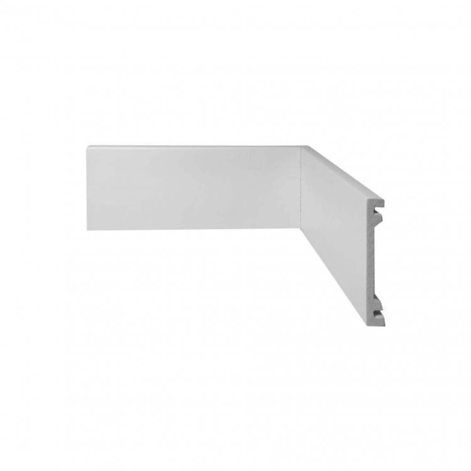 Kit 24m Linear Rodapé De Poliestireno Liso 7cmx2,40m Branco