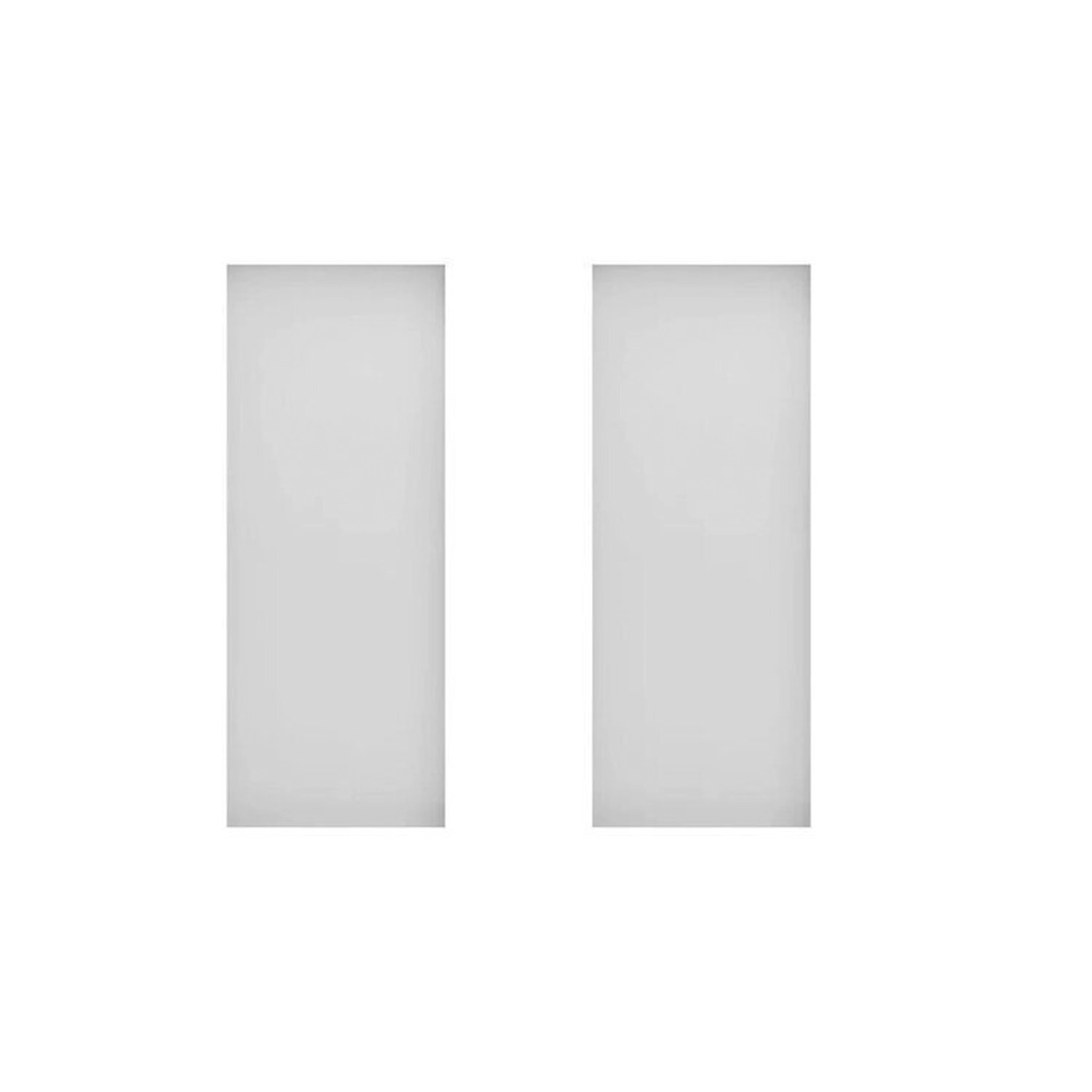 Kit Com 2 Folhas De Porta De Madeira 210x80cm Espessura 3,5cm Mso Eucaplac Eucatex Branco Branco