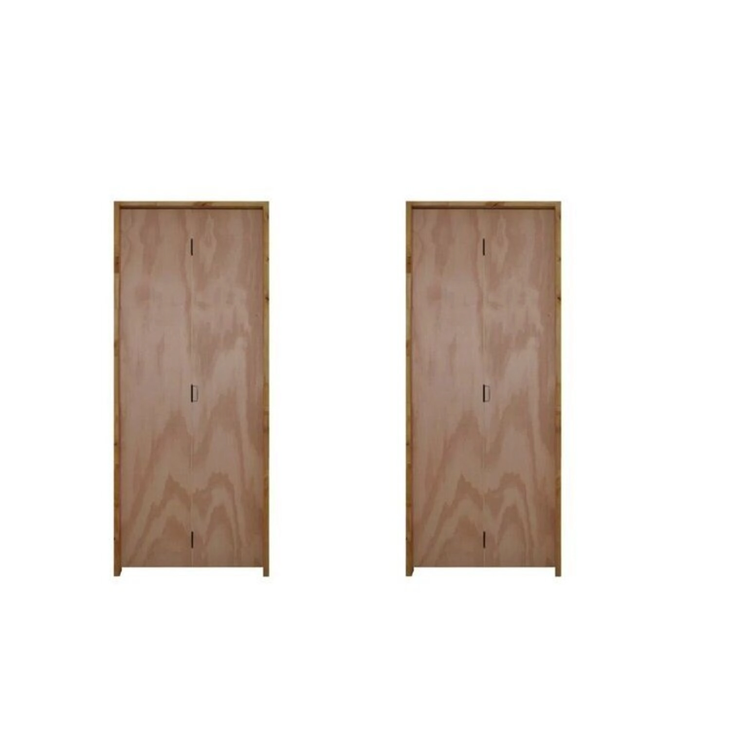 Kit Com 2 Kit Portas De Madeira Camarão 210x82cm Batente 11cm Rodam Mescla