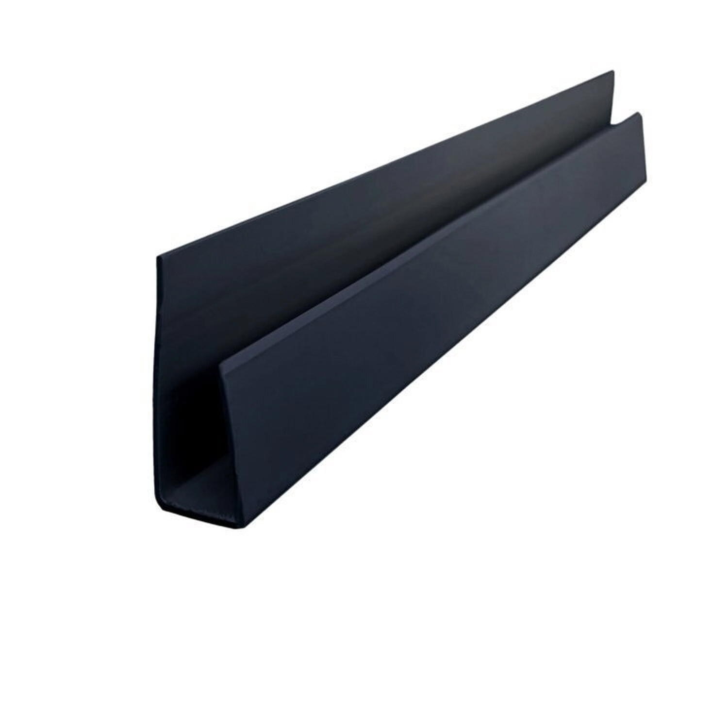 Kit 75m De Acabamento Perfil "u" P/ Forro Pvc 3cmx3m  Preto
