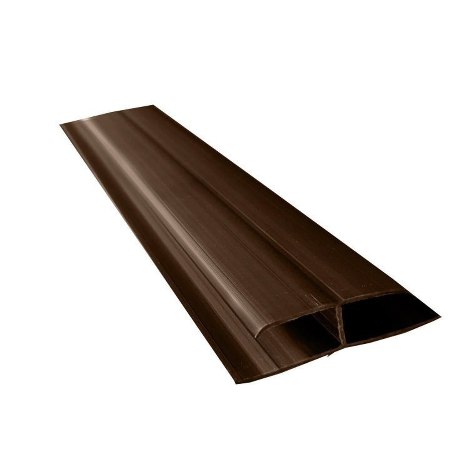 Kit 75m De Emenda Rígida Pvc Perfil H 4,5cmx3m   Mogno